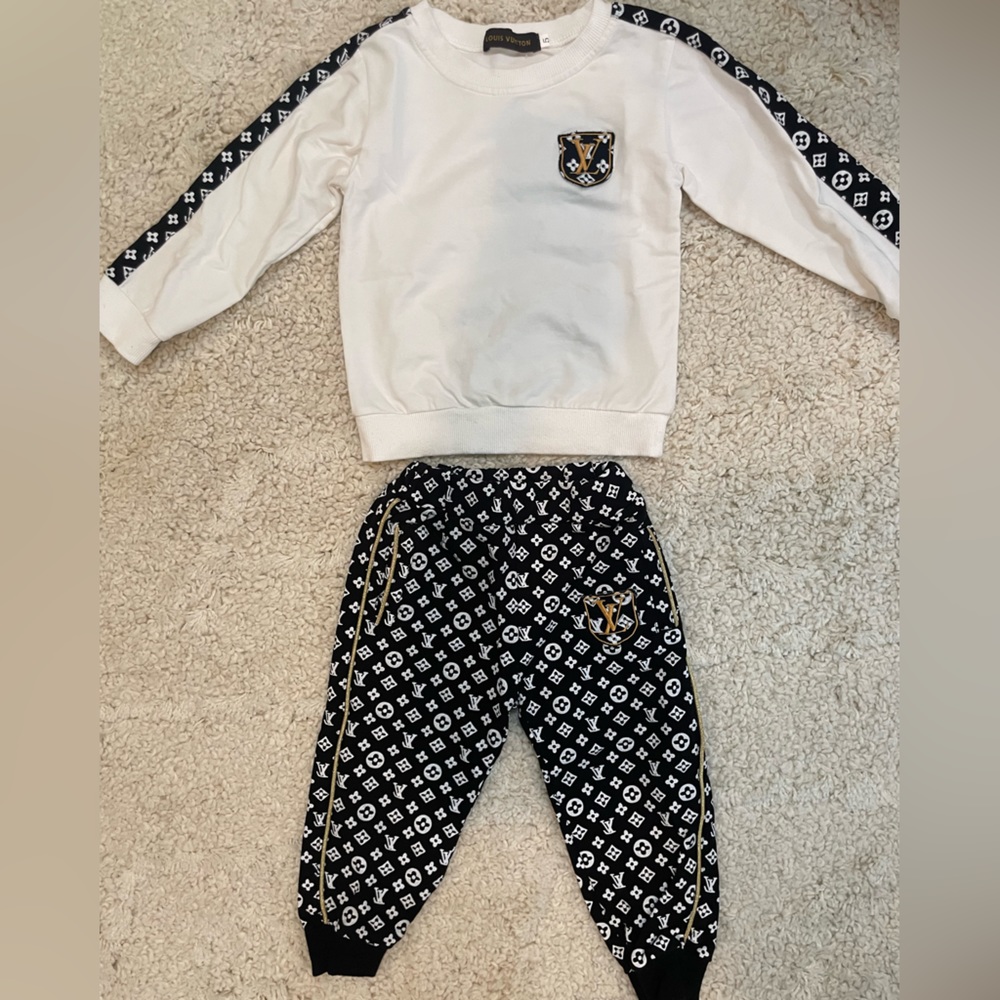 Louis Vuitton jumpsuit set, sweater and sweatpants